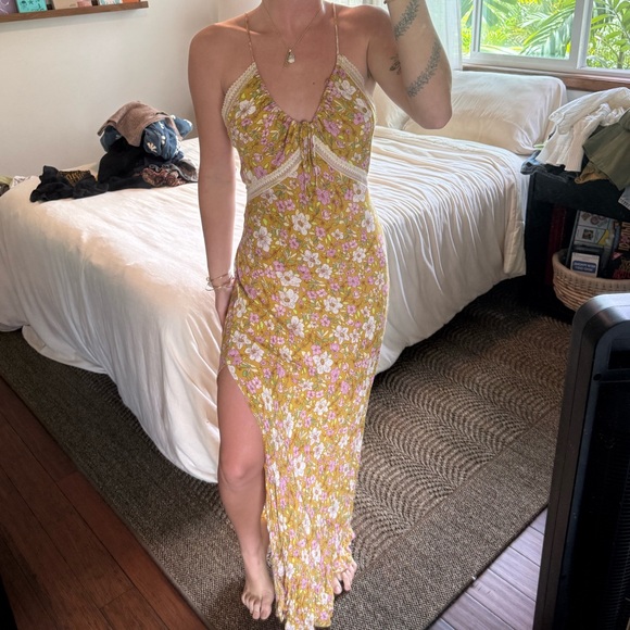 Free People Dresses & Skirts - Floral Yellow FREE PEOPLE Maxi Dress